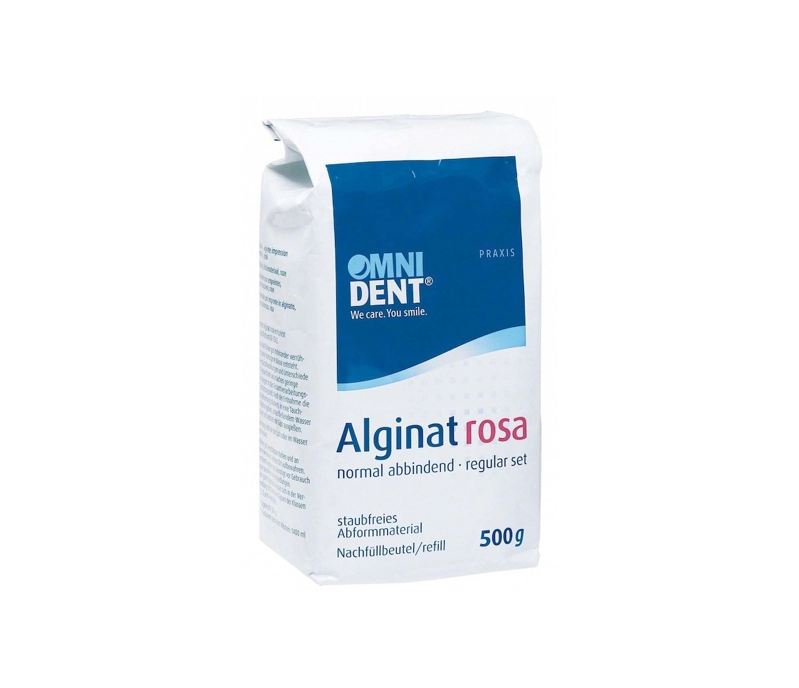 Pudra alginat cu priza normala, culoare roz, Omnident, 500 g