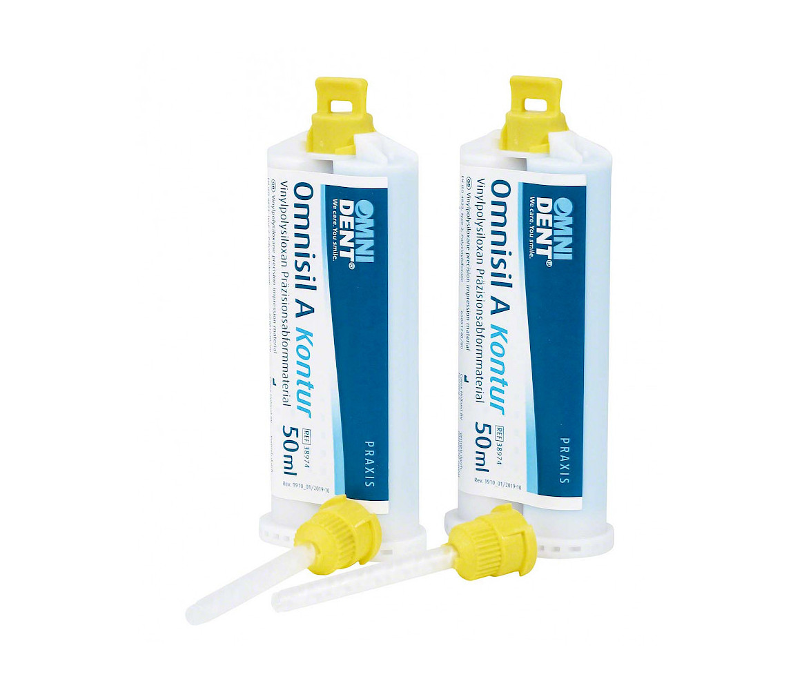 Silicon pentru amprenta dentara, Omnisil A Kontur, Omnident, 2 x 50 ml