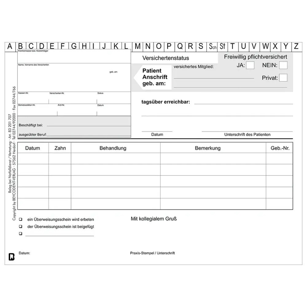 Notdienstbeleg