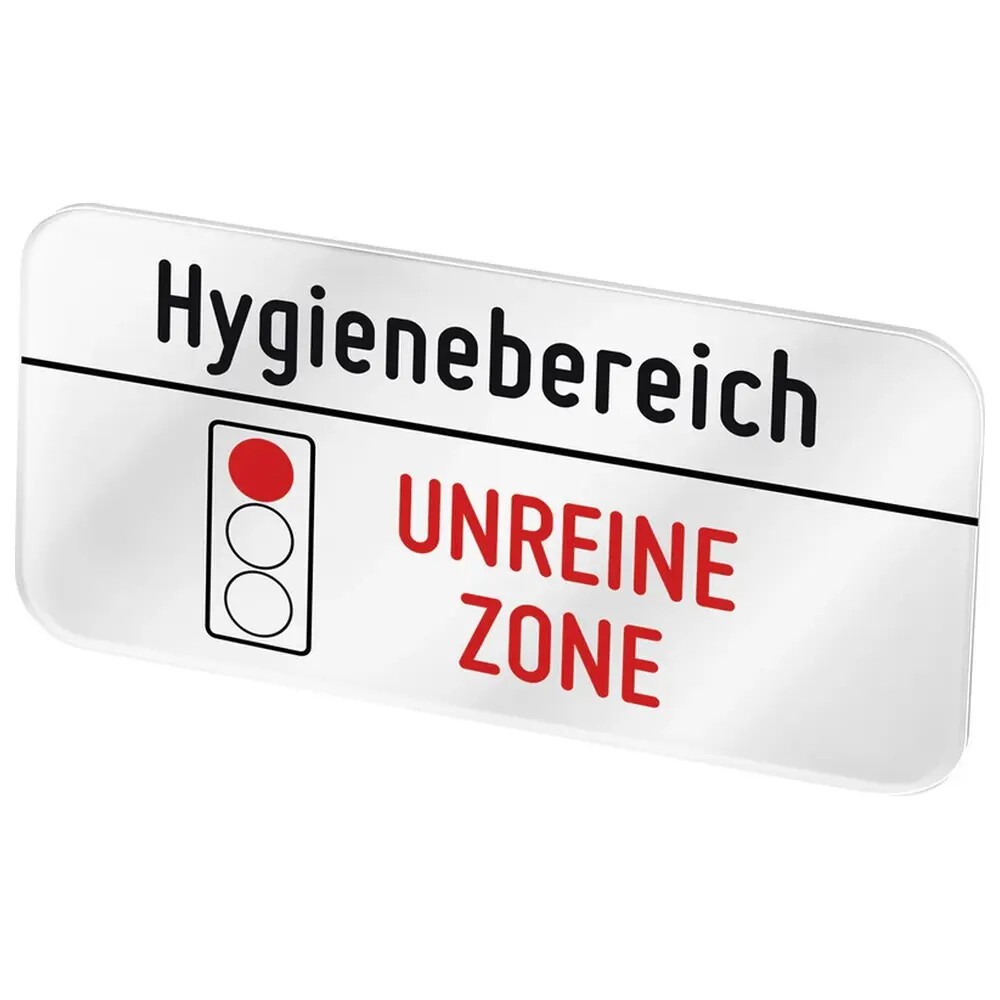 Plexiglasschild Hygienebereich "Unreine Zone"