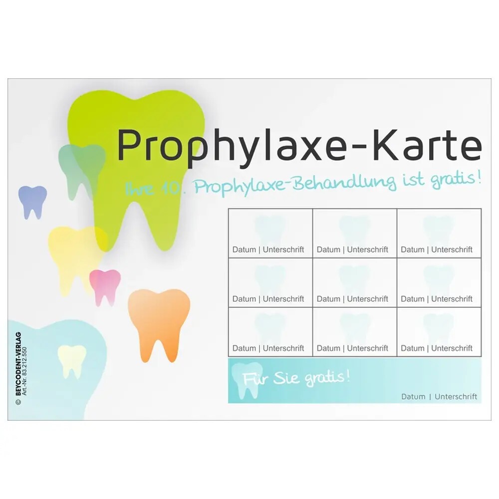 Prophylaxe-Karteikarte